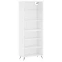 Aparador alto madera de ingeniería blanco 69,5x32,5x180 cm de vidaXL, Aparadores - Ref: Foro24-3189541, Precio: 108,11 €, Des...