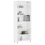 Aparador alto madera de ingeniería blanco 69,5x32,5x180 cm de vidaXL, Aparadores - Ref: Foro24-3189541, Precio: 108,11 €, Des...
