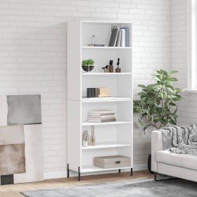 Aparador alto madera de ingeniería blanco 69,5x32,5x180 cm de vidaXL, Aparadores - Ref: Foro24-3189581, Precio: 120,15 €, Des...