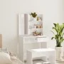 Tocador con espejo blanco brillante 74,5x40x141 cm de vidaXL, Tocadores para dormitorios - Ref: Foro24-802810, Precio: 84,32 ...