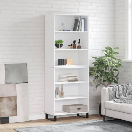 Aparador alto madera de ingeniería blanco 69,5x32,5x180 cm de vidaXL, Aparadores - Ref: Foro24-3189597, Precio: 115,47 €, Des...