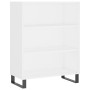 Aparador alto madera de ingeniería blanco 69,5x32,5x180 cm de vidaXL, Aparadores - Ref: Foro24-3189597, Precio: 115,47 €, Des...