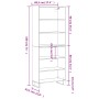 Aparador alto madera de ingeniería blanco 69,5x32,5x180 cm de vidaXL, Aparadores - Ref: Foro24-3189597, Precio: 115,47 €, Des...