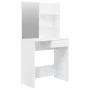 Tocador con espejo blanco brillante 74,5x40x141 cm de vidaXL, Tocadores para dormitorios - Ref: Foro24-802810, Precio: 84,32 ...