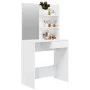 Tocador con espejo blanco brillante 74,5x40x141 cm de vidaXL, Tocadores para dormitorios - Ref: Foro24-802810, Precio: 84,32 ...