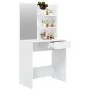 Tocador con espejo blanco brillante 74,5x40x141 cm de vidaXL, Tocadores para dormitorios - Ref: Foro24-802810, Precio: 84,32 ...