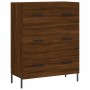 Aparador alto madera contrachapada marrón roble 69,5x34x180 cm de vidaXL, Aparadores - Ref: Foro24-3189396, Precio: 175,47 €,...