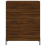 Aparador alto madera contrachapada marrón roble 69,5x34x180 cm de vidaXL, Aparadores - Ref: Foro24-3189396, Precio: 175,47 €,...