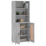 Aparador alto madera contrachapada gris hormigón 69,5x34x180 cm de vidaXL, Aparadores - Ref: Foro24-3189929, Precio: 125,44 €...
