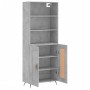 Aparador alto madera contrachapada gris hormigón 69,5x34x180 cm de vidaXL, Aparadores - Ref: Foro24-3189929, Precio: 125,44 €...