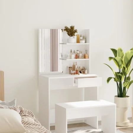 Dresser with white mirror 74.5x40x141 cm by vidaXL, Bedroom Dressers - Ref: Foro24-802804, Price: 82,34 €, Discount: %