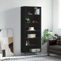 Aparador alto madera de ingeniería negro 69,5x32,5x180 cm de vidaXL, Aparadores - Ref: Foro24-3189542, Precio: 127,90 €, Desc...
