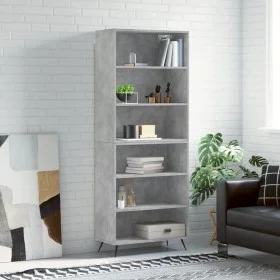 Aparador alto madera ingeniería gris hormigón 69,5x32,5x180 cm by vidaXL, Sideboards - Ref: Foro24-3189545, Price: 103,07 €, ...