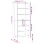 Aparador alto madera ingeniería gris hormigón 69,5x32,5x180 cm de vidaXL, Aparadores - Ref: Foro24-3189545, Precio: 103,07 €,...
