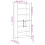 Aparador alto madera ingeniería gris hormigón 69,5x32,5x180 cm de vidaXL, Aparadores - Ref: Foro24-3189545, Precio: 108,37 €,...