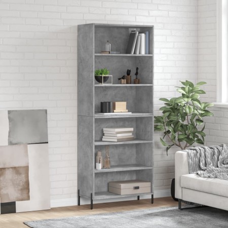 Aparador alto madera ingeniería gris hormigón 69,5x32,5x180 cm de vidaXL, Aparadores - Ref: Foro24-3189585, Precio: 114,55 €,...