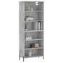 Aparador alto madera ingeniería gris hormigón 69,5x32,5x180 cm de vidaXL, Aparadores - Ref: Foro24-3189585, Precio: 114,55 €,...