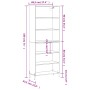 Aparador alto madera ingeniería gris hormigón 69,5x32,5x180 cm de vidaXL, Aparadores - Ref: Foro24-3189585, Precio: 114,55 €,...