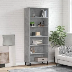 Aparador alto madera ingeniería gris hormigón 69,5x32,5x180 cm de vidaXL, Aparadores - Ref: Foro24-3189601, Precio: 110,86 €,...