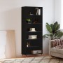 Aparador alto madera de ingeniería negro 69,5x32,5x180 cm de vidaXL, Aparadores - Ref: Foro24-3189550, Precio: 128,38 €, Desc...