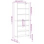 Aparador alto madera de ingeniería negro 69,5x32,5x180 cm de vidaXL, Aparadores - Ref: Foro24-3189550, Precio: 128,38 €, Desc...