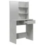 Betongrauer Schminktisch mit Spiegel 74,5x40x141 cm von vidaXL, Schlafzimmerkommoden - Ref: Foro24-802808, Preis: 74,46 €, Ra...