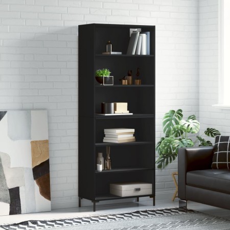Aparador alto madera de ingeniería negro 69,5x32,5x180 cm de vidaXL, Aparadores - Ref: Foro24-3189574, Precio: 130,40 €, Desc...