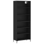 Aparador alto madera de ingeniería negro 69,5x32,5x180 cm de vidaXL, Aparadores - Ref: Foro24-3189574, Precio: 130,40 €, Desc...