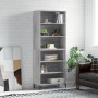 Aparador alto madera de ingeniería gris Sonoma 69,5x32,5x180 cm de vidaXL, Aparadores - Ref: Foro24-3189579, Precio: 118,29 €...