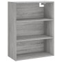 Aparador alto madera de ingeniería gris Sonoma 69,5x32,5x180 cm de vidaXL, Aparadores - Ref: Foro24-3189579, Precio: 118,29 €...