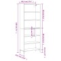 Aparador alto madera de ingeniería gris Sonoma 69,5x32,5x180 cm de vidaXL, Aparadores - Ref: Foro24-3189579, Precio: 118,29 €...