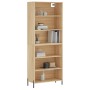Aparador alto madera de ingeniería roble Sonoma 69,5x32,5x180cm de vidaXL, Aparadores - Ref: Foro24-3189584, Precio: 125,07 €...