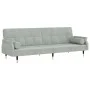 Sofá cama con cojines terciopelo gris claro de vidaXL, Sofás - Ref: Foro24-351857, Precio: 314,39 €, Descuento: %