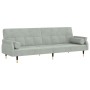 Sofá cama con cojines terciopelo gris claro de vidaXL, Sofás - Ref: Foro24-351857, Precio: 318,92 €, Descuento: %