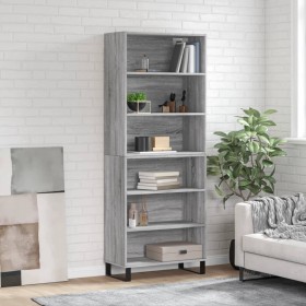 Aparador alto madera de ingeniería gris Sonoma 69,5x32,5x180 cm de vidaXL, Aparadores - Ref: Foro24-3189603, Precio: 121,52 €...