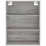 Aparador alto madera de ingeniería gris Sonoma 69,5x32,5x180 cm de vidaXL, Aparadores - Ref: Foro24-3189603, Precio: 121,52 €...