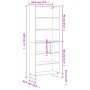 Aparador alto madera de ingeniería gris Sonoma 69,5x32,5x180 cm de vidaXL, Aparadores - Ref: Foro24-3189603, Precio: 121,52 €...