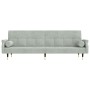 Sofá cama con cojines terciopelo gris claro de vidaXL, Sofás - Ref: Foro24-351857, Precio: 318,92 €, Descuento: %