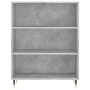 Aparador alto madera ingeniería gris hormigón 69,5x32,5x180 cm de vidaXL, Aparadores - Ref: Foro24-3189553, Precio: 108,14 €,...