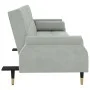 Sofá cama con cojines terciopelo gris claro de vidaXL, Sofás - Ref: Foro24-351857, Precio: 314,39 €, Descuento: %