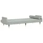 Sofá cama con cojines terciopelo gris claro de vidaXL, Sofás - Ref: Foro24-351857, Precio: 314,39 €, Descuento: %