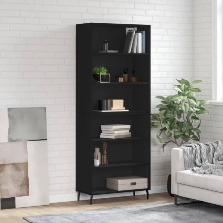 Aparador alto madera de ingeniería negro 69,5x32,5x180 cm de vidaXL, Aparadores - Ref: Foro24-3189590, Precio: 128,88 €, Desc...