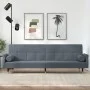 Sofa bed with dark gray velvet cushions by vidaXL, Sofas - Ref: Foro24-351858, Price: 294,25 €, Discount: %