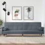 Sofá cama con cojines terciopelo gris oscuro de vidaXL, Sofás - Ref: Foro24-351858, Precio: 298,35 €, Descuento: %