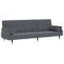 Sofá cama con cojines terciopelo gris oscuro de vidaXL, Sofás - Ref: Foro24-351858, Precio: 298,35 €, Descuento: %