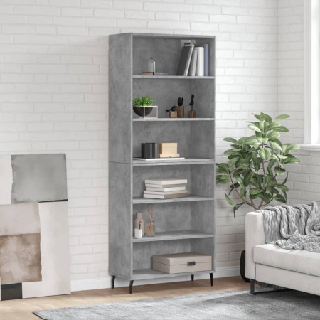Aparador alto madera ingeniería gris hormigón 69,5x32,5x180 cm de vidaXL, Aparadores - Ref: Foro24-3189593, Precio: 114,51 €,...