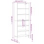 Aparador alto madera ingeniería gris hormigón 69,5x32,5x180 cm de vidaXL, Aparadores - Ref: Foro24-3189593, Precio: 114,51 €,...
