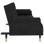Sofá cama con cojines terciopelo negro de vidaXL, Sofás - Ref: Foro24-351861, Precio: 300,21 €, Descuento: %