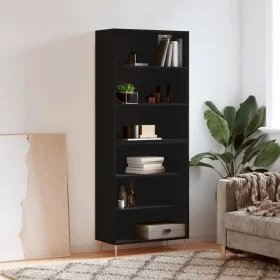 Aparador alto madera de ingeniería negro 69,5x32,5x180 cm by vidaXL, Sideboards - Ref: Foro24-3189558, Price: 119,10 €, Disco...