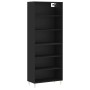 Aparador alto madera de ingeniería negro 69,5x32,5x180 cm de vidaXL, Aparadores - Ref: Foro24-3189558, Precio: 126,28 €, Desc...